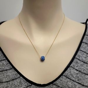 Dainty 14K GF chain with crystal pave bead
